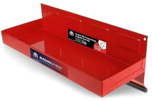 Bandeja magnética para carro de taller rojo 310 mm x 115 mm x 31 mm