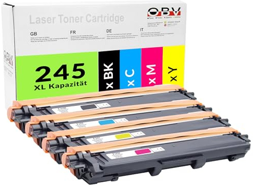 OBV Kompatibel TN 241 / 245 Toner für Brother DCP-9015CDW HL-3140CW MFC-9140CDN MFC-9340CDW MFC-9330CDW (4Pack)