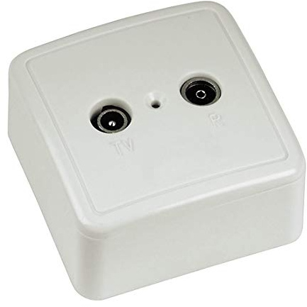 Hama Presa per antenna radio/TV, 3,5 dB, colore: Bianco