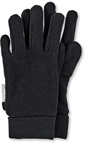 Sterntaler Unisex Kinder Fingerhandschuhe aus Microfleece, mit Elastischem Bündchen Handschuhe, Schwarz, 5