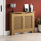 Vida Designs Oxford Radiator Cover – Traditional Cross Pattern, Unfinished, MDF, Customisable Finish, Heat Efficient, Medium, (H 82 x W 111 x D 19 cm)