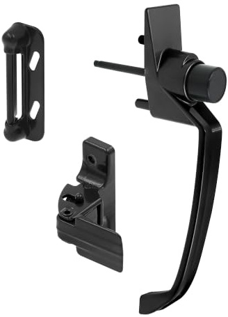Prime-Line K 5082 Black Push Button Latch with 1-1/2 In. Hole Center (1 Set)