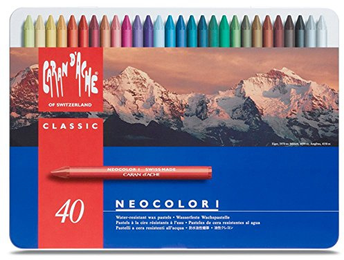 Neocolor Wax Pastelle Metal Box Set 40