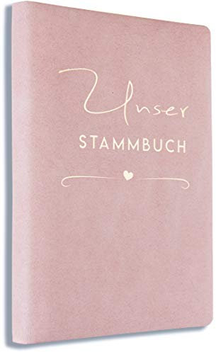 Stammbuch Leder Rosé Rosa Talic Stammbuch der Familie Hochzeit