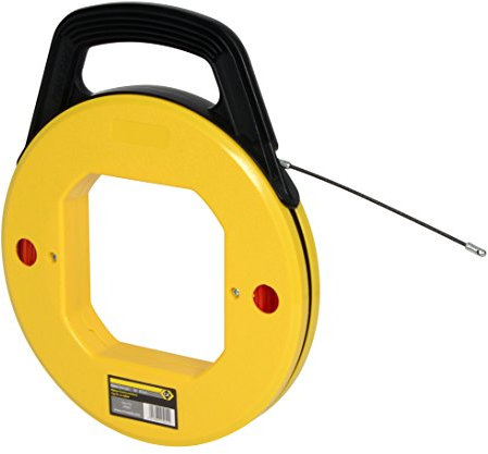 C.K 495051 Nylon Draw Tape, Black/Yellow, 15 m