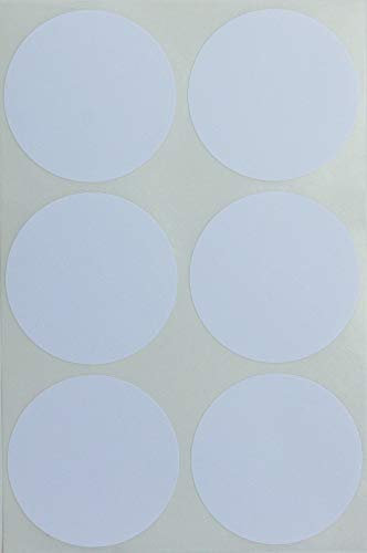 Sticker Weiß 50 mm runde Aufkleber – 5 cm Sticker 72 Stück von Royal Green