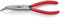 KNIPEX Flachrundzange mit Schneide (Storchschnabelzange) mit Kunststoff überzogen schwarz atramentiert 200 mm, 26 21 200