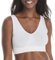 Hanes Womens Wireless Bra, Full-Coverage Pullover Stretch-Knit Bra, Smoothing T-Shirt Bra, White, L
