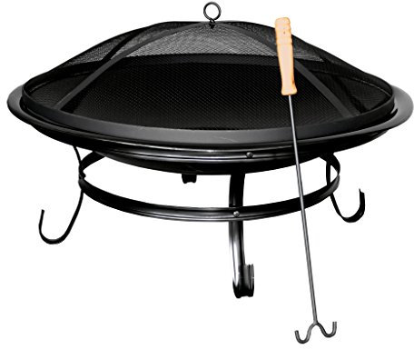 TESTRUT Feuerschale, schwarz, Ø Schale = 75 cm Höhe = 40 cm