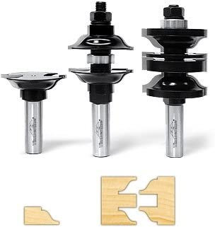 Timberline Trs-290 3-Piece Entry & Passage Door Making 1/2 Inch Shank Router Bit Set for 1-3/8 Passa