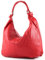 modamoda de 337 Damen Leder Schultertasche Shopper Large handmade in Italy, Farbe:Rot