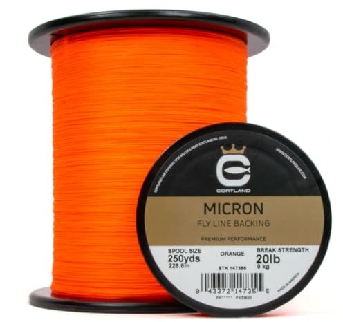Cortland Micron Backing Fliegenfischen, Orange, 91,4 m, 9 kg