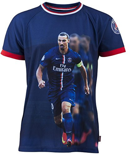 Paris Saint-Germain Trikot mit Motiv Zlatan Ibrahimovic, Nr. 10, offizielle Kollektion, Kindergröße, für Jungen 14 Jahre blau