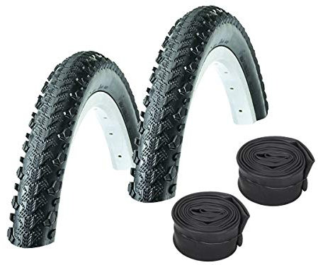 KENDA Set: 2 x Kobra K885 Fahrradreifen MTB SEMI-Slick 50-559 / 26x2.00 + Conti SCHLÄUCHE Autoventil