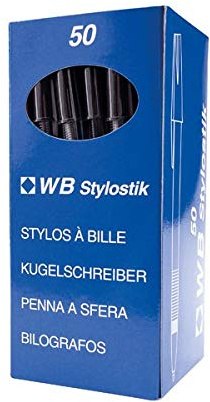 Black Medium Ballpoint Pens [Pack of 50]