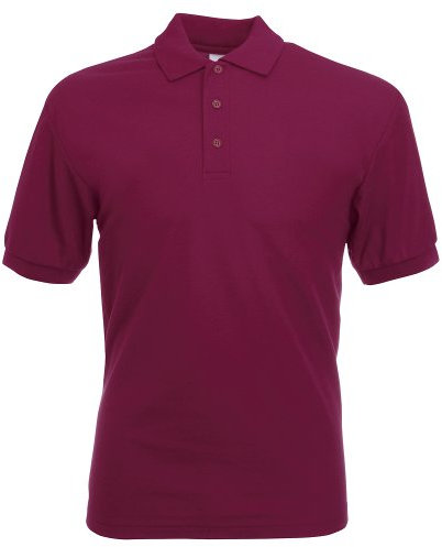 Fruit of the Loom Men's 65/35 Polo Shirt, Burgundy, XXX-Large