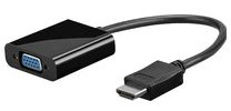 Microconnect HDMVGA2B - Adapter HDMI - VGA M/F, Black - Support Audio, 1920 * 1200 (max) - USB to Micro B for charging needed - Warranty: 25Y