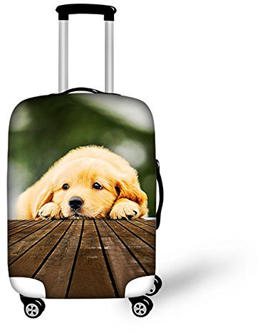 HUGS IDEA Eiffelturm-Aufdruck, passend für Reisekoffer von 45,7 - 76,2 cm, Welpe, M (22-26 cover), Klassisch