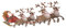 Fensteraufkleber mit Weihnachtsmann, Schlitten und Rentieren von Stickers4, Vollfarbdruck, weihnachtliche Fensterdekoration -, Vinyl, M