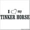 cartattoo4you® AI-01984 | I Love (als Herz) My Tinker Horse | Autoaufkleber Aufkleber Farbe schwarz, in 24 Farben erhältlich, glänzend, 20 x 7 cm, Motiv Copyright by dh-Folien