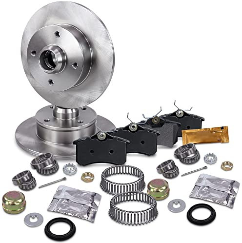 Bremsbeläge + Bremsscheiben + Radlagersatz +ABS-Ringe hinten Hinterachse