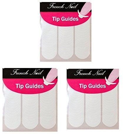 6 X PACK OF 48 NAIL ART FRENCH MANICURE TIP GUIDES STICKERS