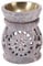 GURU SHOP Indische Duftlampe, ätherisches Öl Diffusor, Teelicht Halter für Aromatherapie, Aromalampe aus Speckstein - Rund Blüte 1, Creme-weiß, 8,5x7x7 cm, Duftlampen & Öllampen