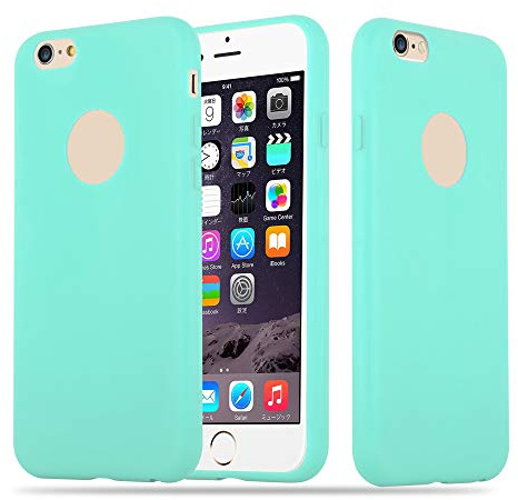 cadorabo Case works with Apple iPhone 6 / iPhone 6S in CANDY BLUE - Shockproof and Scratch Resistant TPU Silicone Cover - Ultra Slim Protective Gel Shell Bumper Back Skin