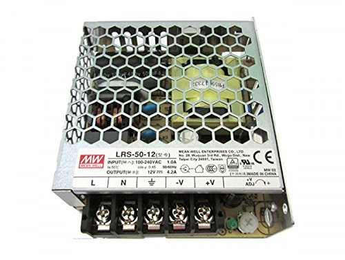 Kingled - Mean Well Netzteil 50 W 12 V, Meanwell Typ RS-50 - 12 Enclosed Switching, nicht wasserdicht IP20, Trafo AC 220 V bis DC 12 V, kompatibel mit Strip LED, Cod. 0598