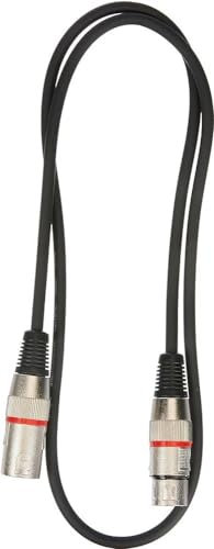 Stagg SMC1 RD Cable del micrófono (1m, conector XLR a XLR), Negro