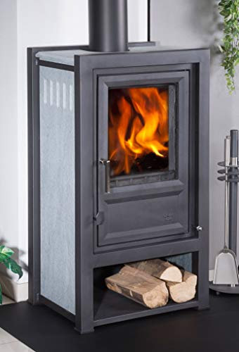 Kaminofen Globe Fire Luna II L Naturstein Serpentin Grau