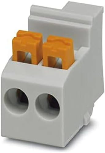 PHOENIX CONTACT FKDSO 2.52-L KMGY PCB terminal block, 22A, 250V, 2 number of potentials, 1 number of rows, 2 number of poles per row, 3.5mm pin length, 5mm pitch, light gray, 50 pieces