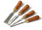 Narex Czech Steel Premium 4 pc set 6 (1/4), 12 (1/2), 20 (3/4) , 26 (1) mm Chisels w/ Hornbeam Handles