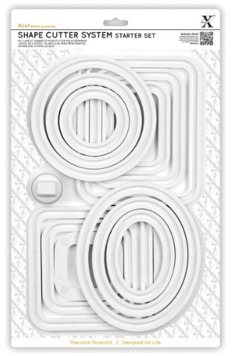 Xcut Shape Cutter Starter Set 13 Pieces Nesting Tracks & Cutter Carriage, Hand Tools For Paper Craft, Christmas Wrapping