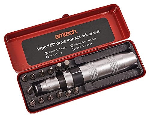 Amtech L2130 14 Piece 13mm (1/2) Drive Impact Driver Set