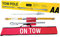 AA Rigid Steel 3 Part Tow Pole AA6165 - for Towing Cars and Vehicles up to 2 Tonnes - 1.8 m Long TUV Certified Includes ON TOW Sign and Red Flag , Yellow