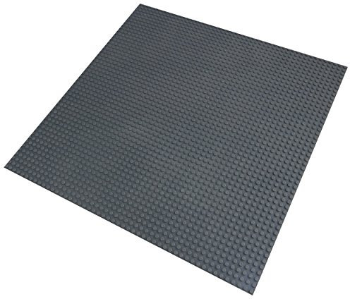 Katara 1672 - Große Bauplatte 100% Kompatibel Lego, Sluban, Papimax, Q-Bricks, 40cm x 40cm/50x50 Pins, Dunkel-Grau