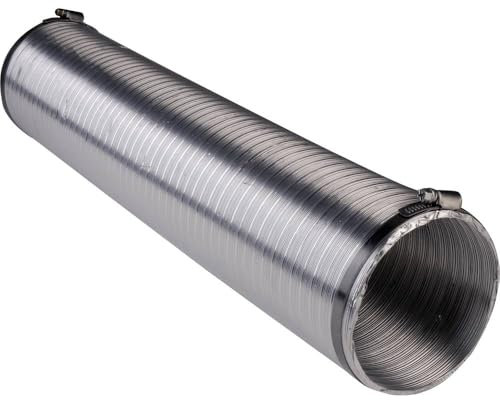 Wallair N51803 Lüftungsrohr flexibel Aluminium (Ø x L) 8 cm x 2,5 m Silber