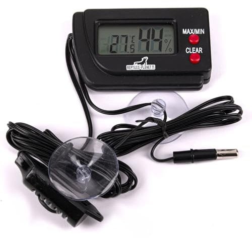 Reptiles Planet - Small Thermohygrometer - Thermomètre et Hygromètre Digital pour Terrarium