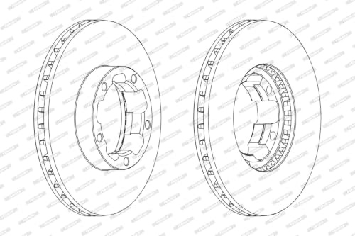 FERODO Brake Disc | FCR261A | OE-Matching Quality | Smooth & Quiet Braking | Pack of 1