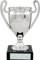 Silver metallised Euro Style Trophy Cup on a black marble base 170mm (6.75