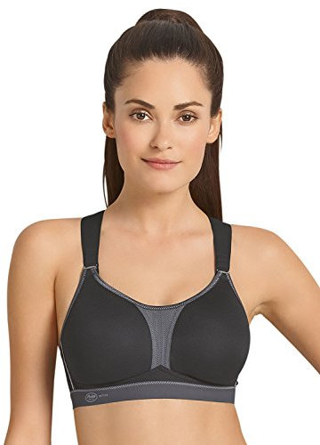 Anita Women's Non-Wired Sports Bra X Back 5537 Black/Anthracite 32 G