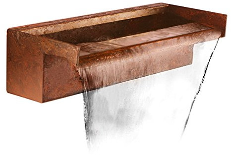 Primrose 60cm Corten Steel Waterfall Blade Water Feature Sheer Descent Outdoor Cascade Rear Supply