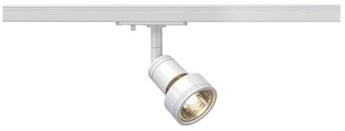 SLV PURI | LED Schienen-Strahler, Dreh- und schwenkbarer 1-Phasen-Strahler, Deckenstrahler, Deckenleuchte, Schienensystem, Innenleuchte| GU10, weiß, inkl. 1Phasen-Adapter - Glühbirne nicht enthalten