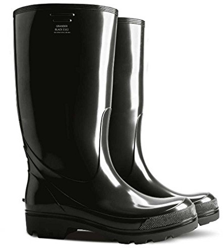 DEMAR - Herren Gummistiefel/Regenstiefel/Gartenschuhe - Grand (Schwarz, 43)