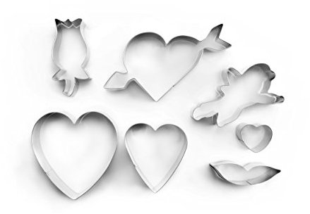 Ibili Set 7 Cortapastas San Valentin ESTAÑADOS, Stainless Steel, Centimeters