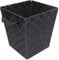 EHC Woven Polypropylene Waste Paper Bin Basket With Hollow Handle - Black