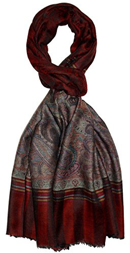 Lorenzo Cana Männer Kaschmirschal,100% Kaschmir jacquardgewebt Paisley Muster Schal Schaltuch Kaschmirtuch Herrenschal 7836311