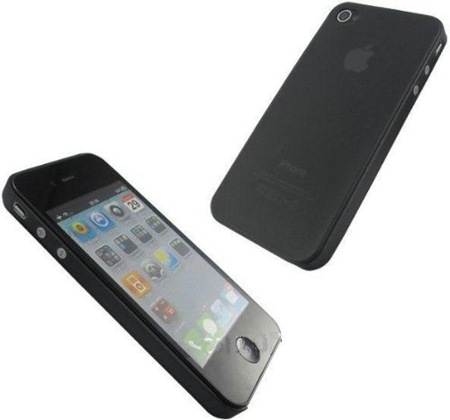 itronik® 0,35mm Ultra Slim Flacher Bumper - die dünnste Flexible Schutzhülle für Apple iPhone 4 4G 4S - Bumpers Case Hülle Schale Schutz Tasche - schwarz Black