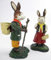 Clever-Deko wundervolles Hasen Paar (Osterhase) handbemalt aus Gusseisen Osterdeko Osterdekoration Nostalgie Osterhasen Figur Skulptur